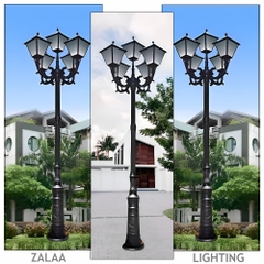 Cột Đèn Sân Vườn 5 Bóng chiếu sáng và trang trí cảnh quan cao từ 2m-5m ZALAA