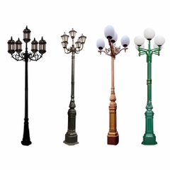 Cột Đèn Sân Vườn 5 Bóng chiếu sáng và trang trí cảnh quan cao từ 2m-5m ZALAA