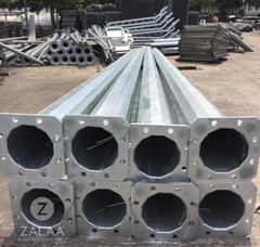 Cột Thép Mạ Kẽm Nhúng Nóng cho Cột Đèn Cao Áp từ 6-12m Tròn Côn / Bát Giác