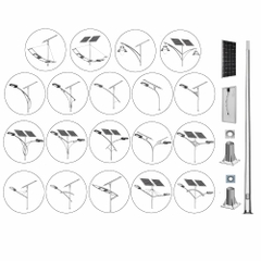 Cột Đèn Cao Áp Năng Lượng Mặt Trời Chiếu Sáng Đường Phố