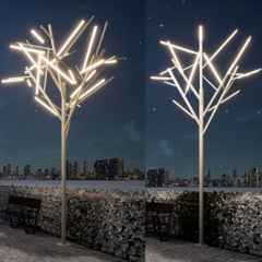 Cột Đèn Cây Cành Ống LED 3-8W/Cành thiết kế đẹp lạ trang trí Khuôn Viên Sân Vườn