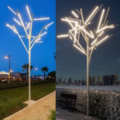 Cột Đèn Cây Cành Ống LED 3-8W/Cành thiết kế đẹp lạ trang trí Khuôn Viên Sân Vườn