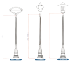 Đế Cột DC02 - Chân Đế Cột Đèn Nhôm Gang Thép Bền Bỉ Chịu Lực Cao