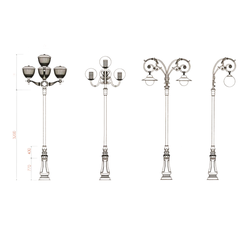 Đế Cột DC06 - Chân Đế Cột Đèn Thép Gang Bền Bỉ Chịu Lực Cao