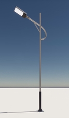 Cột Đèn Giật Cấp D114/76 cao 3,5m - Mạ kẽm nhúng nóng, Sơn tĩnh điện | Mã sp ZCD-GC H3.5 D114/76 ZALAA