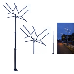 Cột Giật Cấp và Đầu đèn LED kiểu Cành cây đẹp lạ  ZCV ZALAA Tree Lights chiếu sáng dự án Vườn Án Sáng ngoài trời