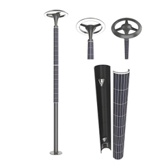 Trụ Cột Năng Lượng Mặt Trời Tấm Pin Thẳng Đứng ZSR-08 20W H3,5M