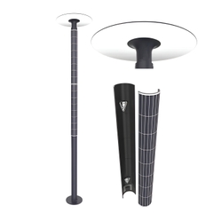 Cột Đèn Có Tấm Pin Năng Lượng Mặt Trời Dọc Thân Vertical Solar Light ZSR-07 20W H3,5M