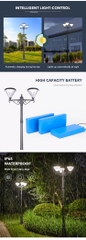 Cột Đèn Năng Lượng Mặt Trời ZALAA cao 2m6 ZG-GGD4505-2-9W Chiếu sáng cảnh quan sân vườn