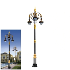 Cột Đèn Sân Vườn Châu Âu 3 Bóng Tân Cổ Điển Đúc Tinh Xảo ZSV_TYD-1001 ZALAA Cho cảnh quan trong biệt thự cổ điển