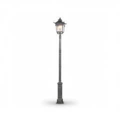 Cột Đèn Sân Vườn Châu Âu Cổ Điển ZALAA (2.7m - 4.2m) - Đầu Đèn Mái Đình, Thân Thép Tấm Dập Khuôn | ZSL-GLP-EC-EU003A