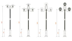Đế Cột Nouvo - Chân Đế Cột Đèn Nhôm Gang Thép Bền Bỉ Chịu Lực Cao