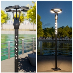 Cột Đèn LED Trang Trí Cảnh Quan Công Viên Sân Vườn Hiện Đại 60W chiều cao từ 5M ZCV-H500-60W