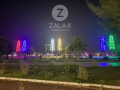 Cột Đèn Trang Trí Kiểu Dáng Cây Thông Cao 10M Với 45 Tay Đèn Quả Cầu D250