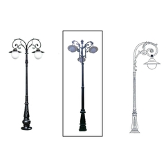 Cột Đèn Trang Trí Sân Vườn Mai Chiếu Thủy Tay 1, 2, 3 Bóng - Mã sản phẩm ZCSV-Vin Zalaa