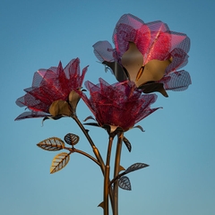 Cột Đèn ZALAA Kiểu Bông Hoa Hồng Trang Trí Nghệ Thuật Chiếu Sáng Cho Dự Án Công Viên Ánh Sáng