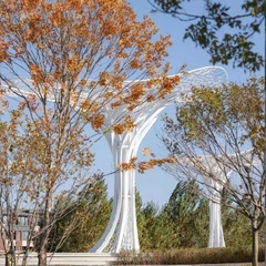 Cột Đèn ZALAA Kiểu Tán Cây Xanh Khổng Lồ RGB đổi màu chiếu sáng khu trung tâm, công viên - LED Motif Light