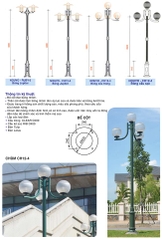 Đế Cột Nouvo - Chân Đế Cột Đèn Nhôm Gang Thép Bền Bỉ Chịu Lực Cao