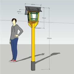 Cột Đèn Trang Trí Cảnh Quan Ngoài Trời Kiểu Dáng Truyền Thống Nhật Bản 10-30W H90-250CM ZALAA