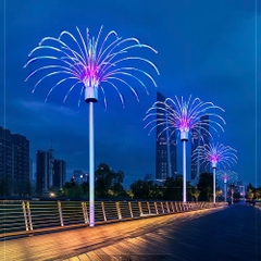 Đầu đèn LED trang trí kiểu Đài Phun Nước hiệu ứng RGB đổi màu 300W với 35 đầu ống dài H750 D1500