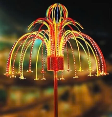 Đầu đèn LED trang trí kiểu Đài Phun Nước hiệu ứng RGB đổi màu 300W với 35 đầu ống dài H750 D1500