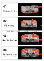 Cút Nối Dây Điện Nhanh, An Toàn cho các dự án thiết bị chiếu sáng ngoài trời, chống nước - Linh Kiện đèn led Zalaa