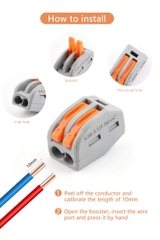 Cút Nối Dây Điện Nhanh, An Toàn cho các dự án thiết bị chiếu sáng ngoài trời, chống nước - Linh Kiện đèn led Zalaa