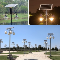 Đầu Đèn Trang Trí Công Viên Năng Lượng Mặt Trời Kết Hợp Điện Lưới AC 220V