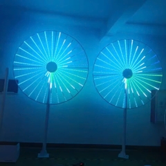 Đầu đèn LED Pháo Hoa hiệu ứng Xoay Tròn đổi màu RGB 250W 30 đầu ống H1300 D1800 Zalaa ZCSV-PH-11