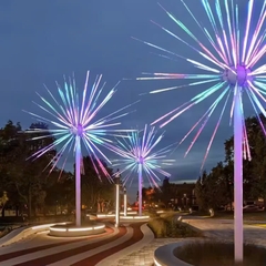 Đầu đèn trang trí kiểu Pháo Hoa đổi màu RGB  LED 500W 36 đầu ống H2000 D3000 | cho Cột cao từ 4met