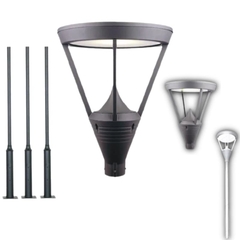 Trụ Đèn Sân Vườn Zalaa ZAT-1071 40W H3.2M-4M | Vỏ nhôm sơn tĩnh điện, góc chiếu 120 độ˚, 3000k, 80-90Lm/W