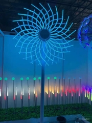 Đầu đèn trang trí kiểu Hoa Bauhinia LED đổi màu RGB 280W 48 đầu ống H1200 D1500 Zalaa ZCSV-PH-18