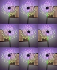 Đầu đèn trang trí kiểu Hoa Bauhinia LED đổi màu RGB 350W 48 đầu ống H1500 D2500 Zalaa ZCSV-PH-20