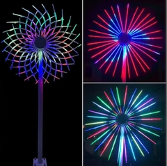 Đầu đèn trang trí kiểu Hoa Bauhinia LED đổi màu RGB 280W 48 đầu ống H1200 D1500 Zalaa ZCSV-PH-18