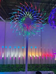 Đầu đèn trang trí kiểu Hoa Bauhinia LED đổi màu RGB 350W 48 đầu ống H1500 D2500 Zalaa ZCSV-PH-20