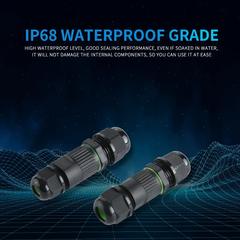 Cầu Đấu Nối Dây Điện Đèn LED Ngoài Trời Deenlai FSH715X-3 đầu siết cáp M18 lõi 3pin Chống nước, Ngoài trời IP68 - Linh kiện đèn led Zalaa