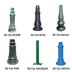 Cột Đèn Sân Vườn 1 Tay Quả Cầu D200, D300, D400 cho Trụ cao từ 2m-5m ZALAA