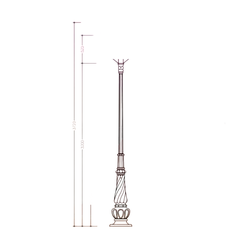 Đế Cột DC07 Banian - Chân Đế Cột Đèn Thép Gang Bền Bỉ Chịu Lực Cao