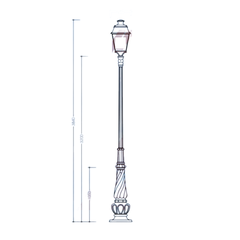 Đế Cột DC07 Banian - Chân Đế Cột Đèn Thép Gang Bền Bỉ Chịu Lực Cao