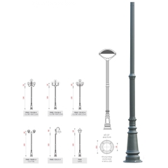 Đế Cột Pine - Chân Đế Cột Đèn Thép Gang Bền Bỉ Chịu Lực Cao