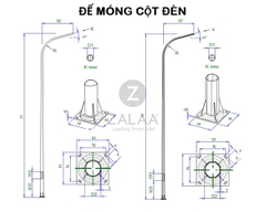 Đế Cột DC05B - Chân Đế Cột Đèn Thép Gang Bền Bỉ Chịu Lực Cao