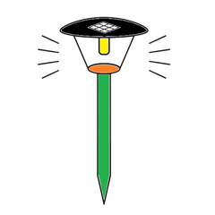 Đèn Cắm Cỏ sử dụng Năng Lượng Mặt Trời chiếu sáng Bãi Cỏ, Gốc Cây Sân Vườn