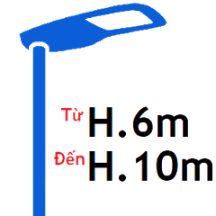 Đèn Đường LED Cho Cột Điện Cao Áp từ 7m, 8m, 9m
