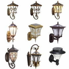 Đèn Hắt Tường Hoa Văn Cổ Điển Châu Âu Solar Garden Wall Light