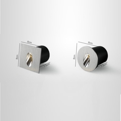 Đèn LED Âm Cầu Thang Mặt Nhôm Vuông - Dẫn Đường Đi Nội Thất