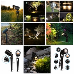 Đèn LED Cắm Cỏ Rọi Cây, Chiếu sáng bãi cỏ, Soi tường trang trí sân vườn ngoài trời