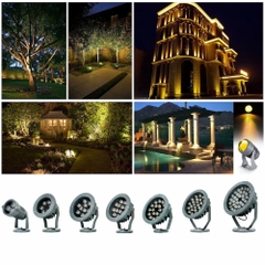 Đèn LED Chiếu Cây, Chiếu Cột, Hắt Cây trang trí và chiếu sáng cảnh quan sân vườn ngoài trời