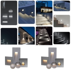 Đèn LED Soi Bước Chân Dẫn Đường, Âm Tường chiếu sáng bậc thang, bước chân, kẻ vạch