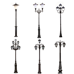 Đèn Sân Vườn Cột Trụ Cao Chiếu Sáng và Trang Trí Cảnh Quan Ngoài Trời