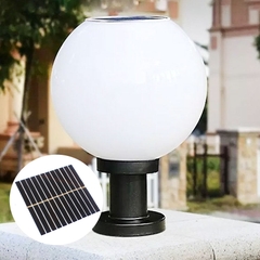 Đèn Trụ Cổng Quả Cầu Năng Lượng Mặt Trời gắn Đầu Trụ Cột - Hàng Rào Sân Vườn